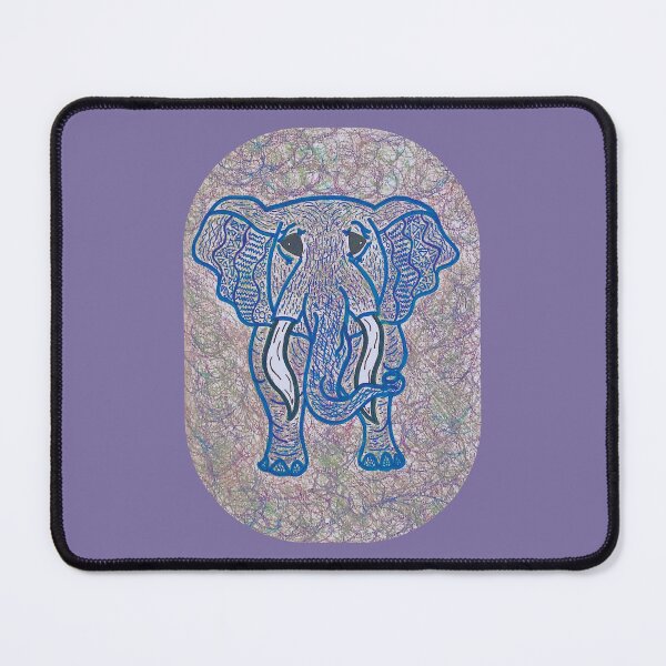Item preview, Patterned Elephant - Blue designed and sold by Tim Veiga.