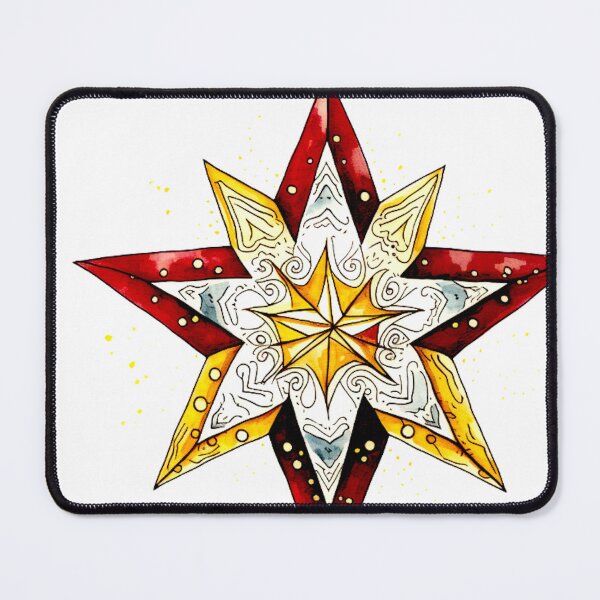 Item preview, Star Design Burgundy, gold, white, gray, black designed and sold by Highlandkings.