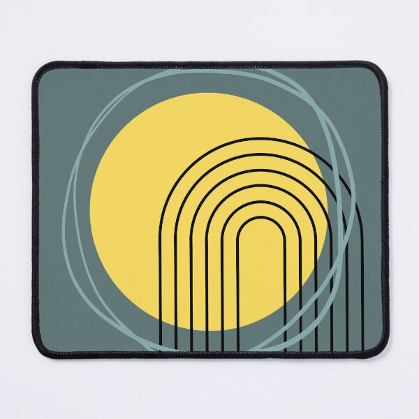 Item preview, Teal Abstract Round Arches designed and sold by art-by-soma.