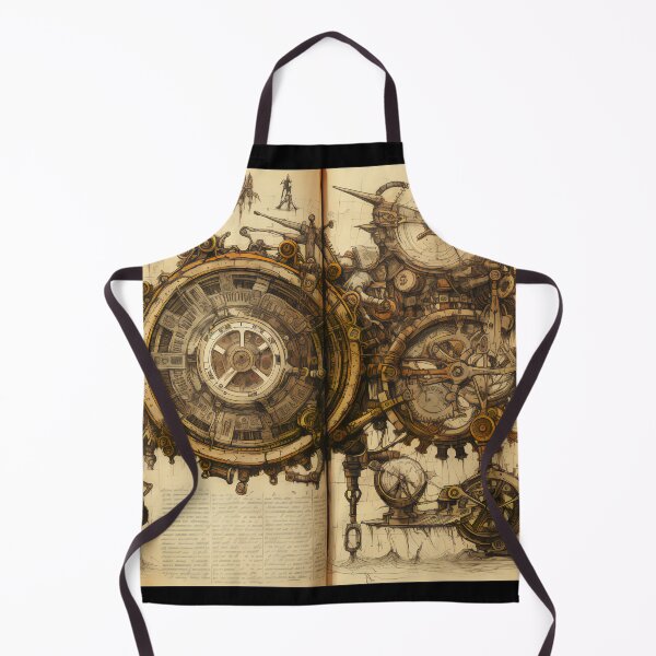 Item preview, Steampunk Drawing Ancient Manuscript designed and sold by BrandonArtWorld.