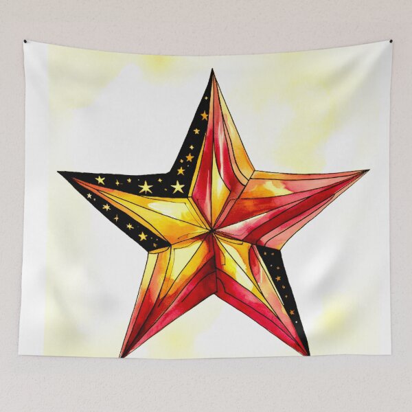 Item preview, Star Design Burgundy, pink, ivory, gold, black 3 designed and sold by Highlandkings.