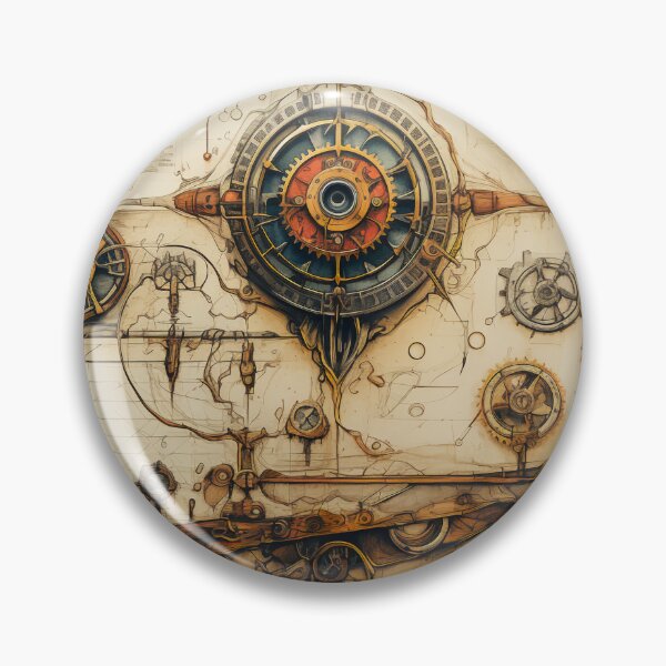 Item preview, Steampunk Drawing Ancient Manuscript designed and sold by BrandonArtWorld.