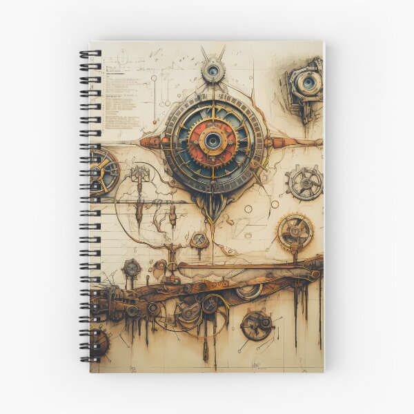 Item preview, Steampunk Drawing Ancient Manuscript designed and sold by BrandonArtWorld.