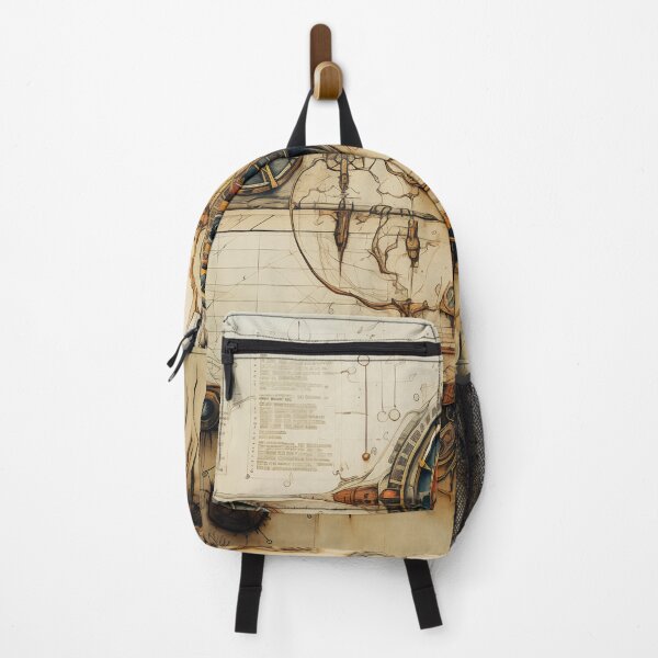 Item preview, Steampunk Drawing Ancient Manuscript designed and sold by BrandonArtWorld.