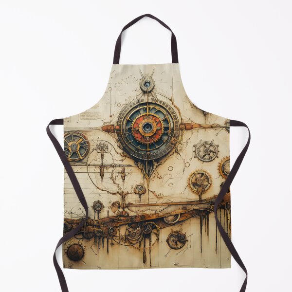 Item preview, Steampunk Drawing Ancient Manuscript designed and sold by BrandonArtWorld.