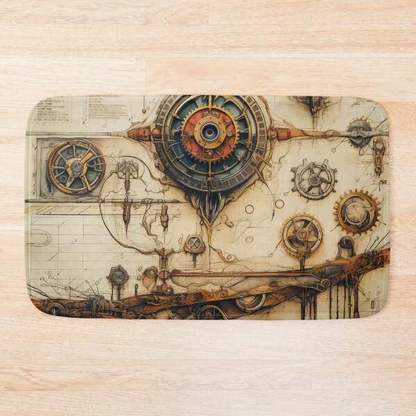 Item preview, Steampunk Drawing Ancient Manuscript designed and sold by BrandonArtWorld.