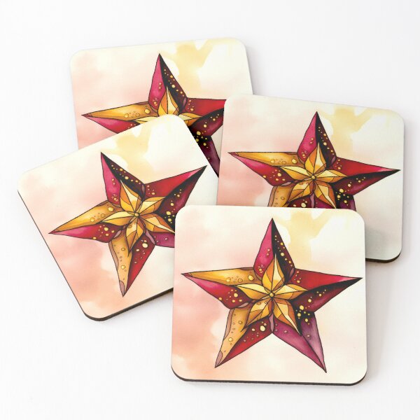 Item preview, Star Design Burgundy, pink, ivory, gold, black designed and sold by Highlandkings.