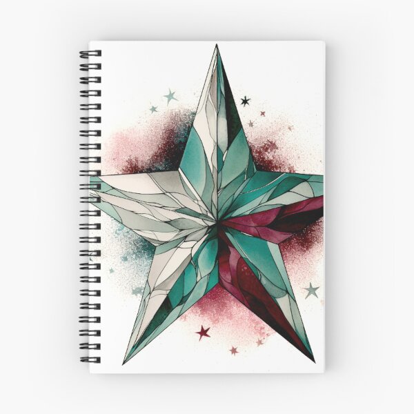 Item preview, Star Design Burgundy, teal, gray, white, silver 2 designed and sold by Highlandkings.