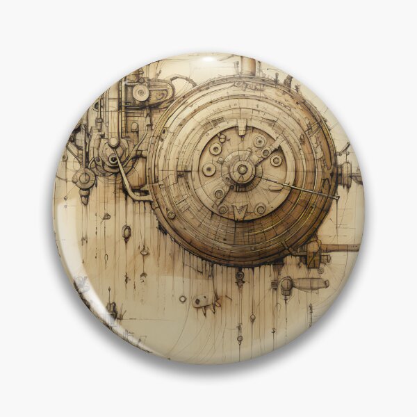 Item preview, Steampunk Drawing Ancient Manuscript designed and sold by BrandonArtWorld.