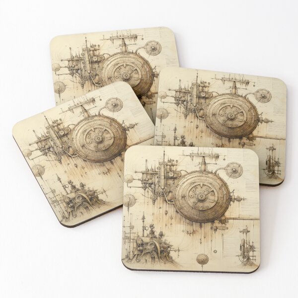 Item preview, Steampunk Drawing Ancient Manuscript designed and sold by BrandonArtWorld.