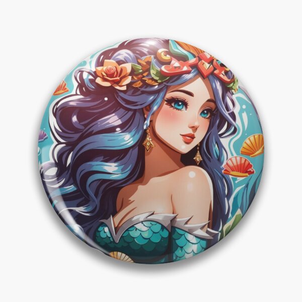 Item preview, Beautiful Cartoon Shell Mermaid  designed and sold by SirenasWorld.