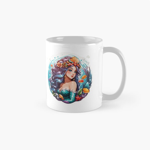Item preview, Beautiful Cartoon Shell Mermaid  designed and sold by SirenasWorld.