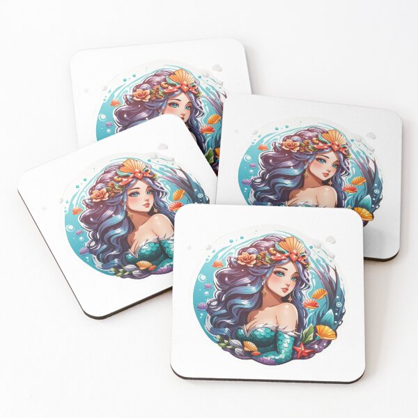 Item preview, Beautiful Cartoon Shell Mermaid  designed and sold by SirenasWorld.