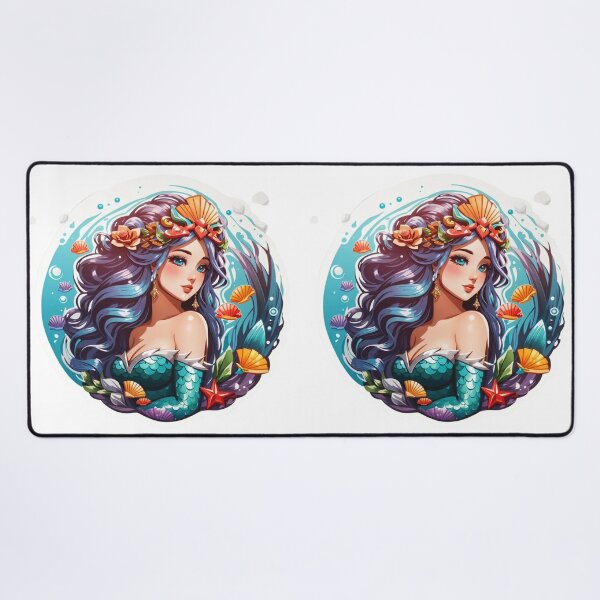 Item preview, Beautiful Cartoon Shell Mermaid designed and sold by SirenasWorld.