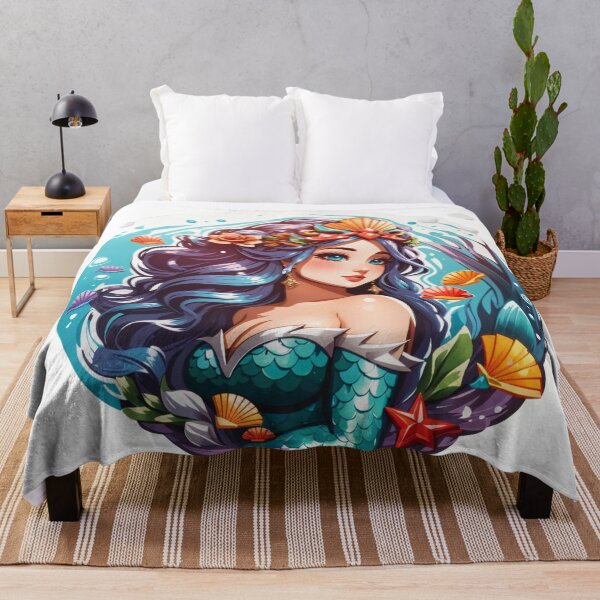 Item preview, Beautiful Cartoon Shell Mermaid designed and sold by SirenasWorld.
