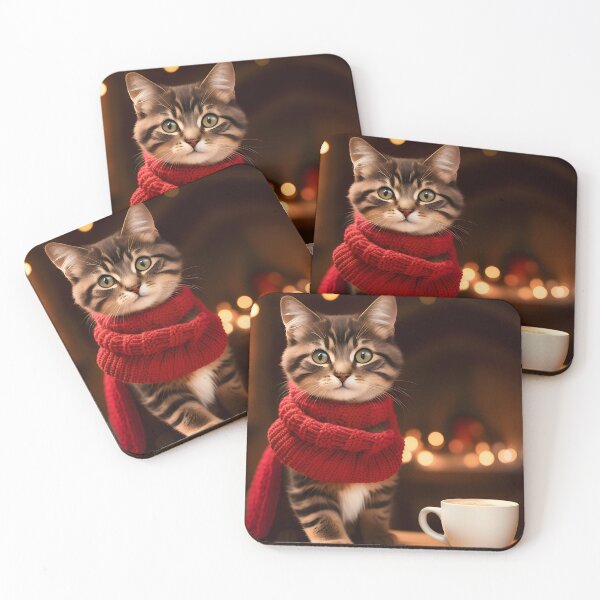 Item preview, Cat with Scarf - Modern Digital Art designed and sold by Ai-michiart.