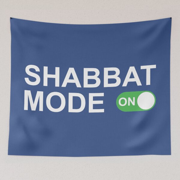 Artikelvorschau, Shabbat-Modus an – weißer Text entworfen und verkauft von DPattonPD.