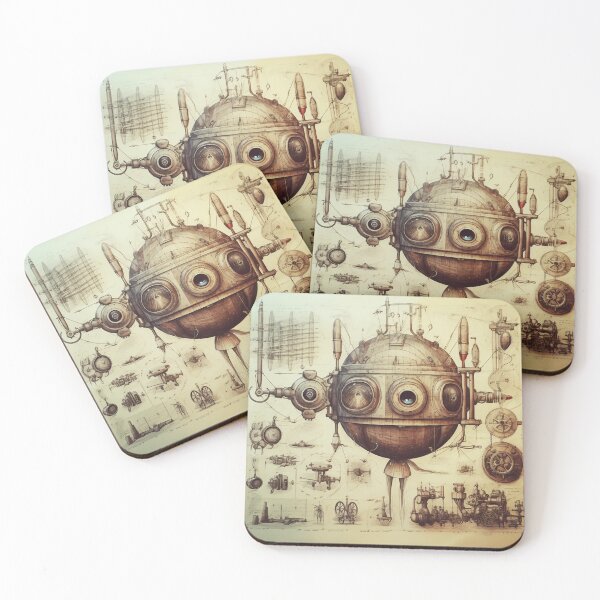 Item preview, Steampunk Drawing Ancient Manuscript designed and sold by BrandonArtWorld.