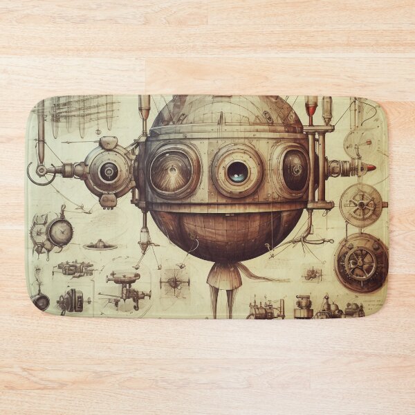 Item preview, Steampunk Drawing Ancient Manuscript designed and sold by BrandonArtWorld.