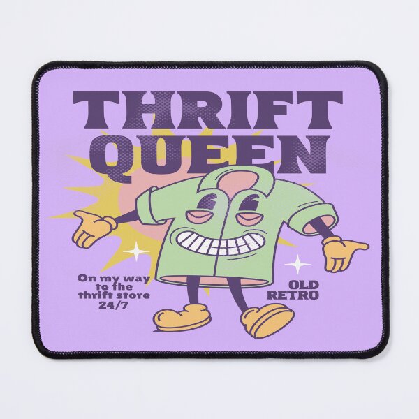 Item preview, Thrift queen purple old retro shirt mascot vintage shopping thrift store designed and sold by MetalicBabe.