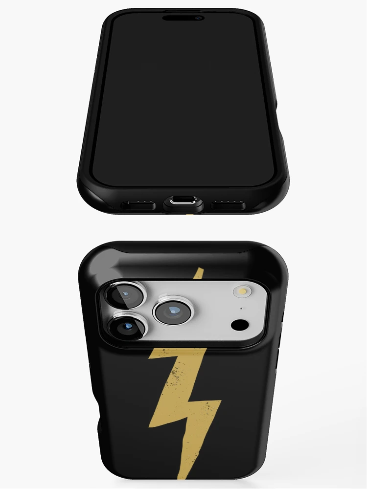 Thumbnail 3 of 4, iPhone Case, Gold Lightning Bolt designed and sold by ThreeTreeDesign.