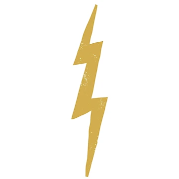 Artwork thumbnail, Gold Lightning Bolt by ThreeTreeDesign