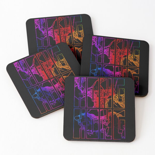 Item preview, Hong Kong City Map - Colorful designed and sold by kynlie-luker.