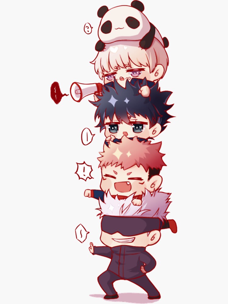 Ryomen Sukuna Peeker Sticker Anime Jujutsu Kawaii Cute 