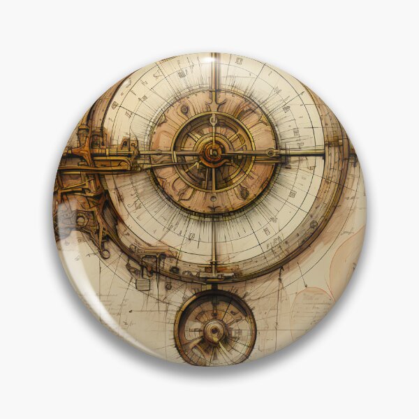 Item preview, Steampunk Drawing Ancient Manuscript designed and sold by BrandonArtWorld.