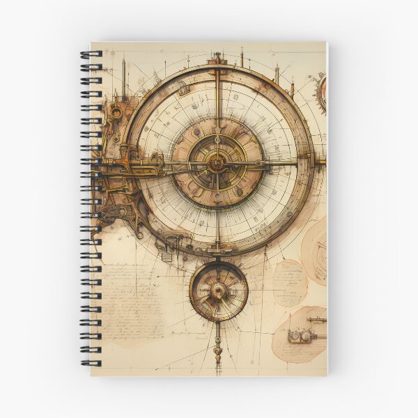 Item preview, Steampunk Drawing Ancient Manuscript designed and sold by BrandonArtWorld.