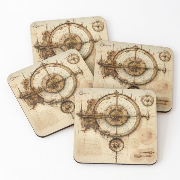 Item preview, Steampunk Drawing Ancient Manuscript designed and sold by BrandonArtWorld.