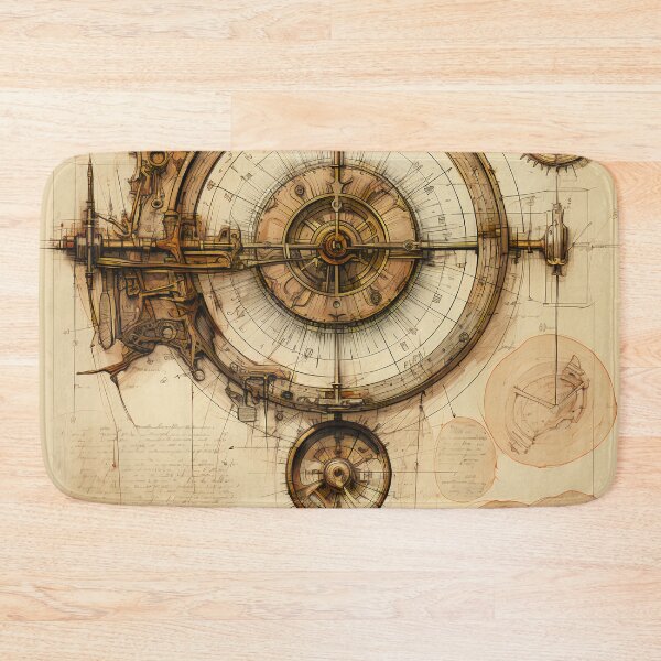 Item preview, Steampunk Drawing Ancient Manuscript designed and sold by BrandonArtWorld.