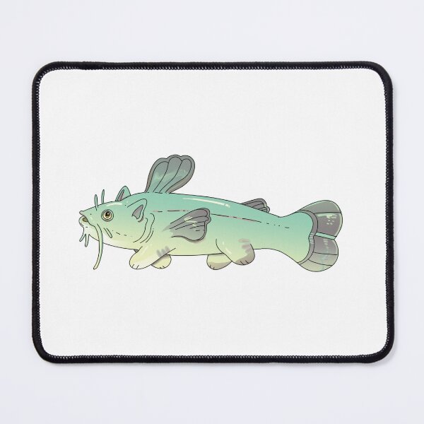 Item preview, catfish cat and fish designed and sold by WormLasagna.