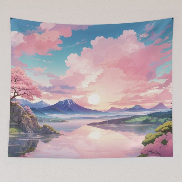 Item preview, Ephemeral Glow: Capturing the Beauty of a Pink Sunset designed and sold by Ngea.
