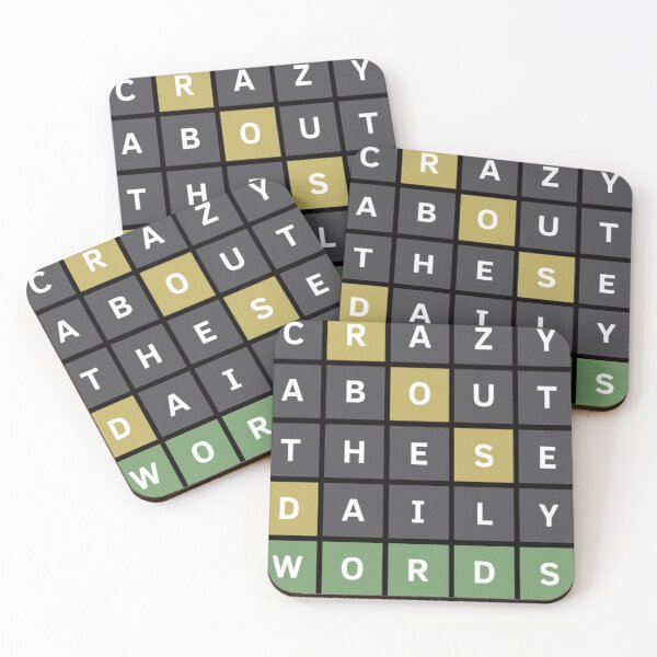 Item preview, Crazy About These Daily Words Wordle Game designed and sold by ChaWiegand.