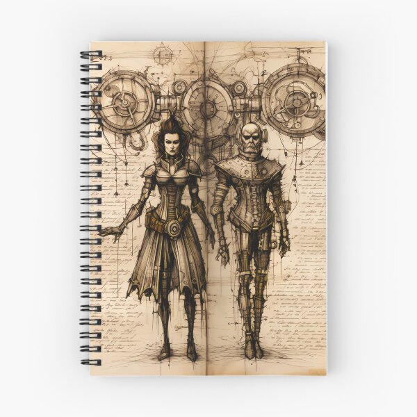 Item preview, Steampunk Drawing Ancient Manuscript designed and sold by BrandonArtWorld.