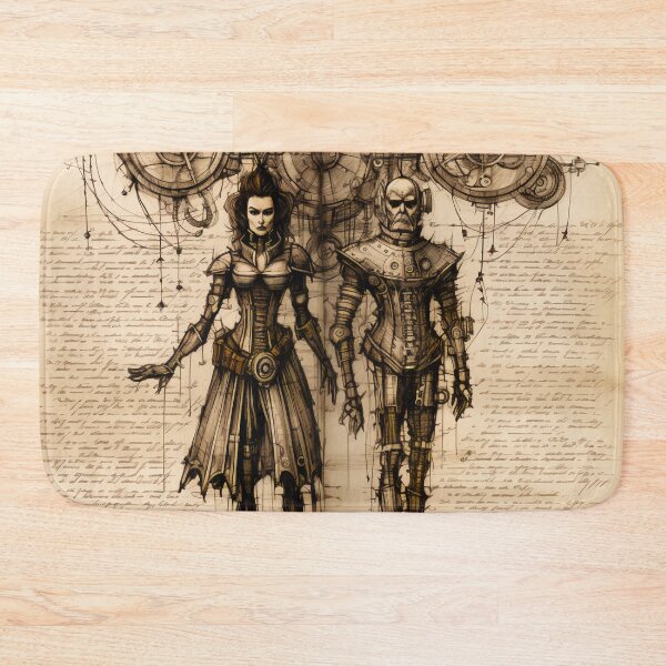 Item preview, Steampunk Drawing Ancient Manuscript designed and sold by BrandonArtWorld.