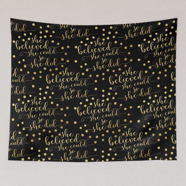 Item preview, She believed she could so she did... Life Inspirational Quote (Modern Style) designed and sold by Powerofwordss.