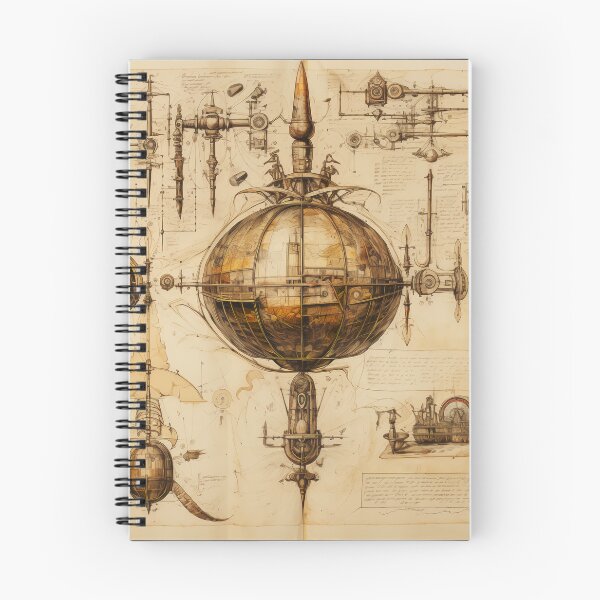 Item preview, Steampunk Drawing Ancient Manuscript designed and sold by BrandonArtWorld.