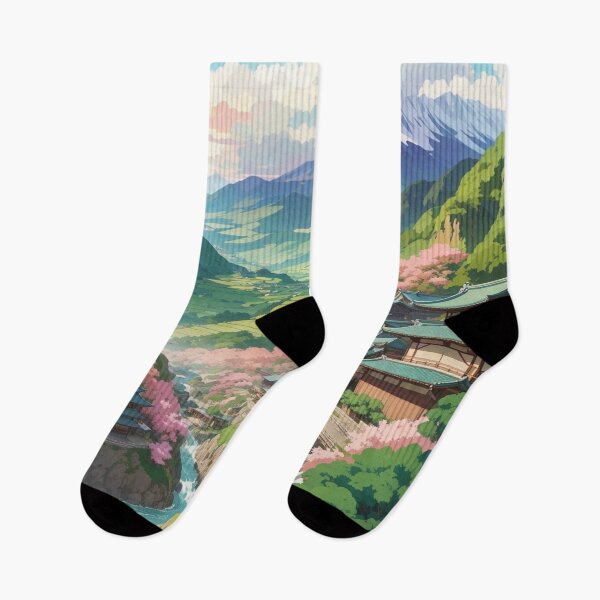 Item preview, Harmony in the Hills: An Illustration of the Japanese Village designed and sold by Ngea.