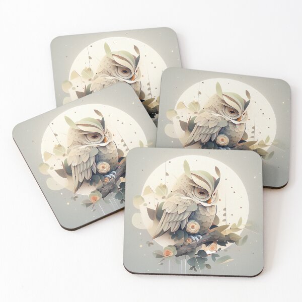 Item preview, Whimsical Owl & Abstract Floral Dance designed and sold by PaintbrushPlace.