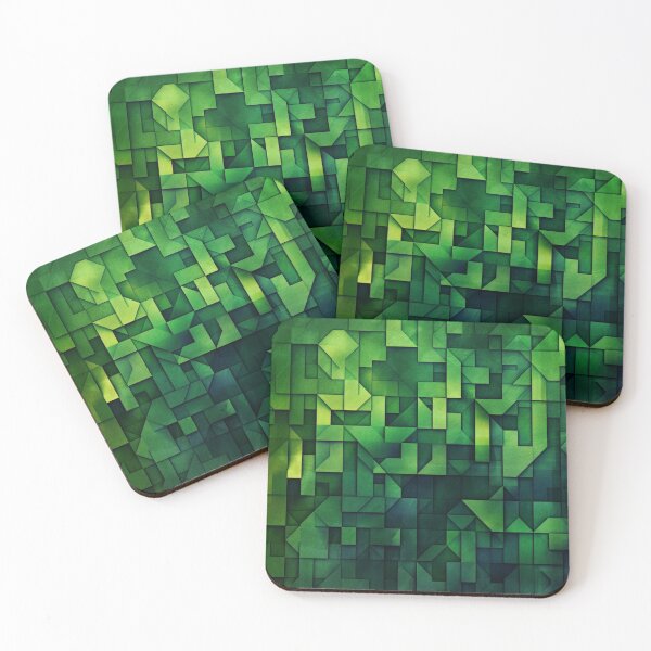 Item preview, Vivid Green Abstract Geometric Pattern designed and sold by GoeCentric.