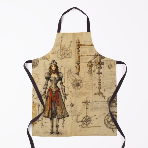 Item preview, Steampunk Drawing Ancient Manuscript designed and sold by BrandonArtWorld.
