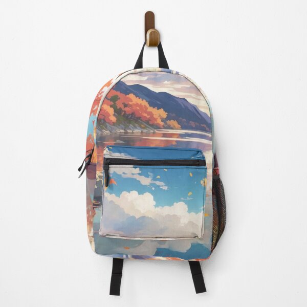 Item preview, Autumn's Embrace: A Serene Japanese Lake Scene designed and sold by Ngea.