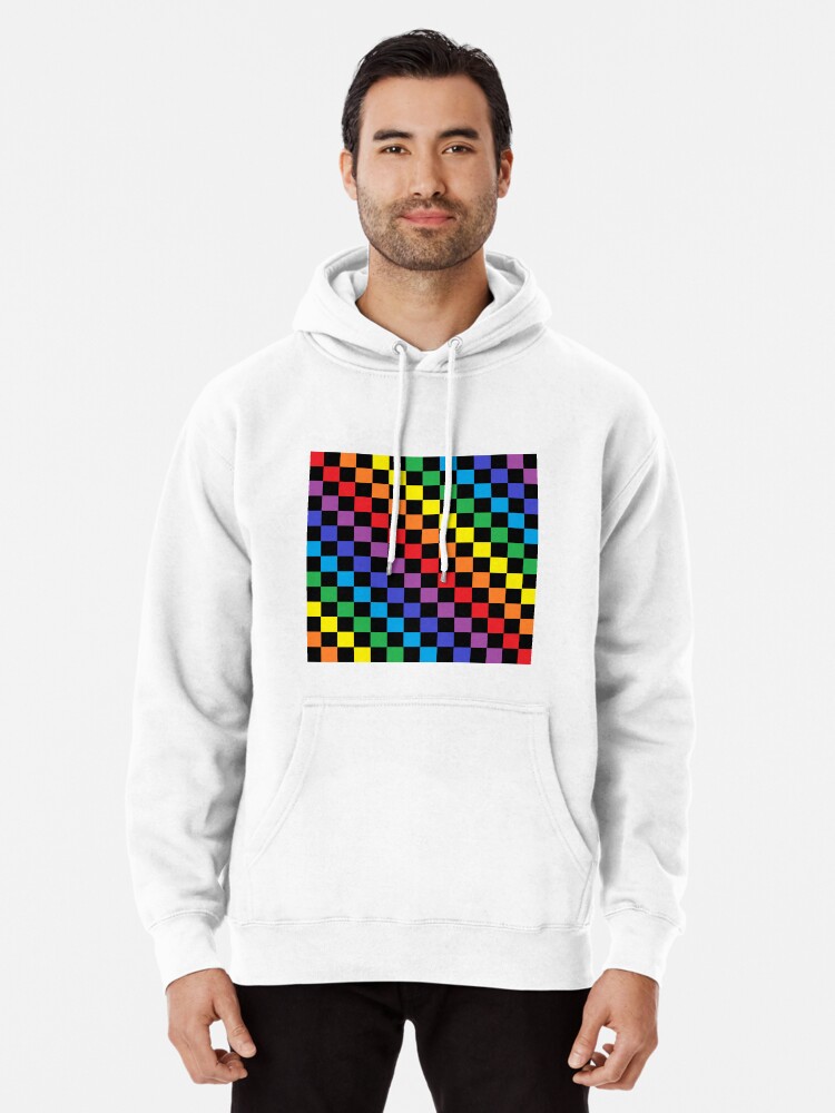 Rainbow 2025 checkered hoodie