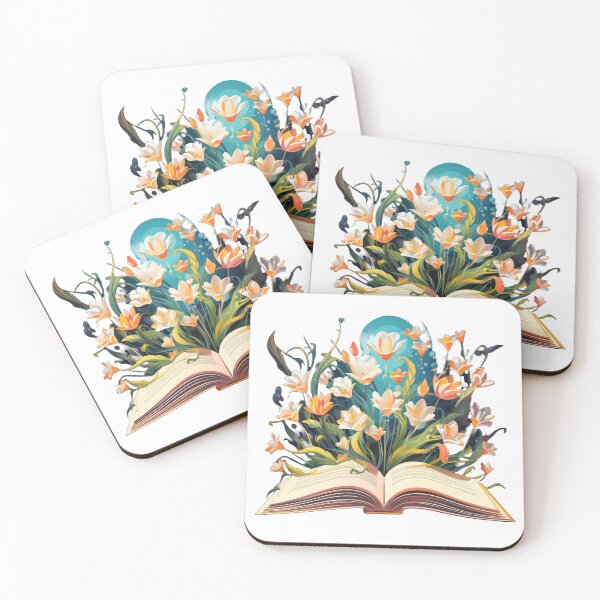 Item preview, Literary wonder of flowers coming out of a story designed and sold by liana campbell.