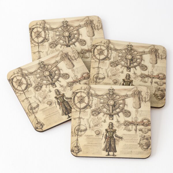 Item preview, Steampunk Drawing Ancient Manuscript designed and sold by BrandonArtWorld.