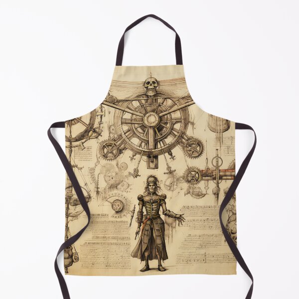 Item preview, Steampunk Drawing Ancient Manuscript designed and sold by BrandonArtWorld.