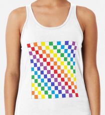 Karierter Regenbogen Tanktop für Frauen
