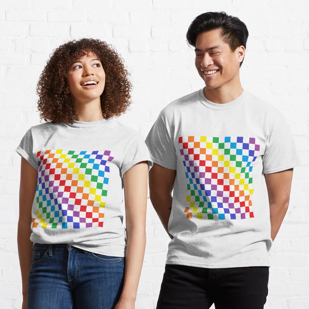 Checkered Rainbow Classic T-Shirt